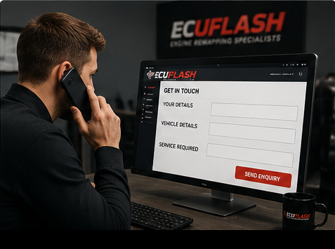 Remote programming process step 01: Contact ECUFLASH