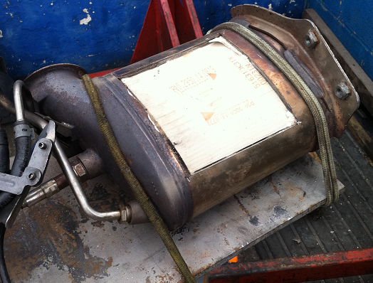 DPF filter in position