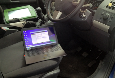 DPF diagnostic software screen