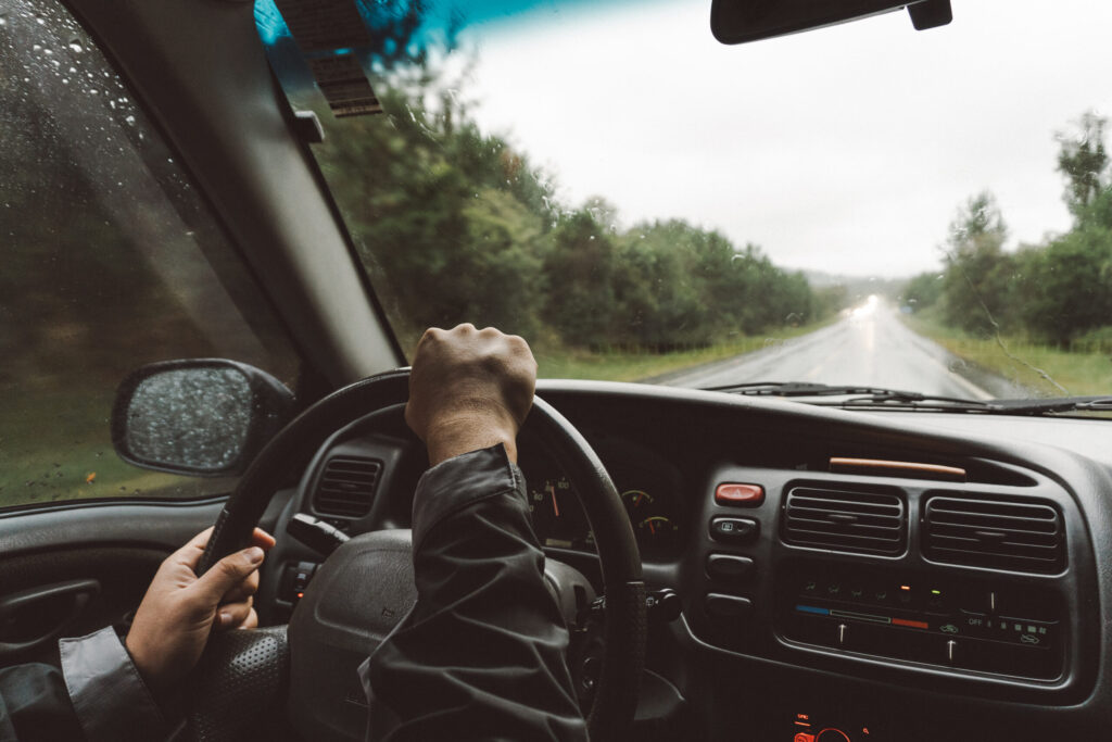 man driving old car to be remapped